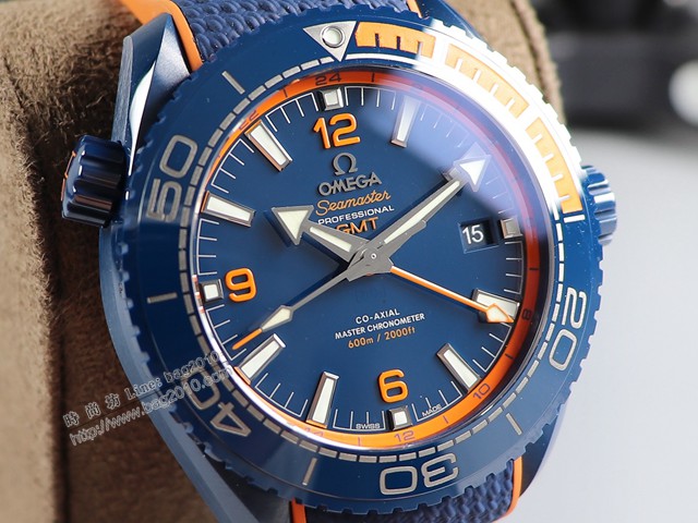 歐米茄男士手錶 VS新品藍陶瓷 OMEGA陶瓷表圈高端男士腕表  gjs1739